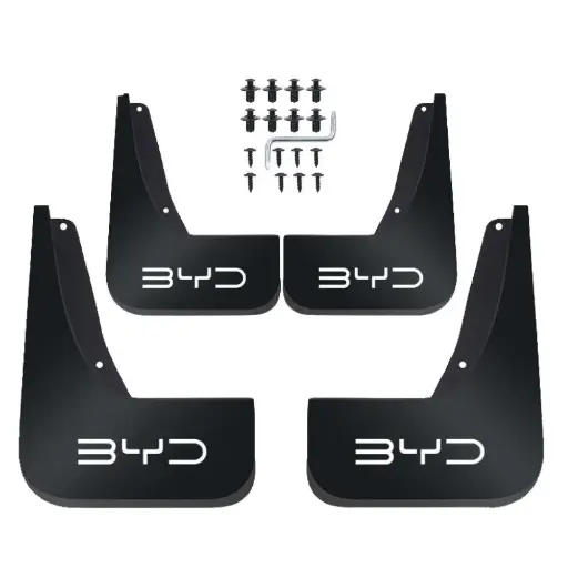 4pcs Black Mud Flaps for BYD Dolphin EA1 Atto 2